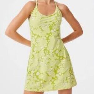 NWOT Outdoor Voices Exercise Dress Lime Green Floral - Large